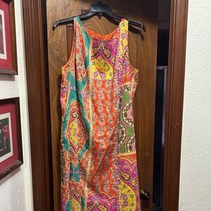 Peter Nygard Vibrant Multicolor Midi Dress